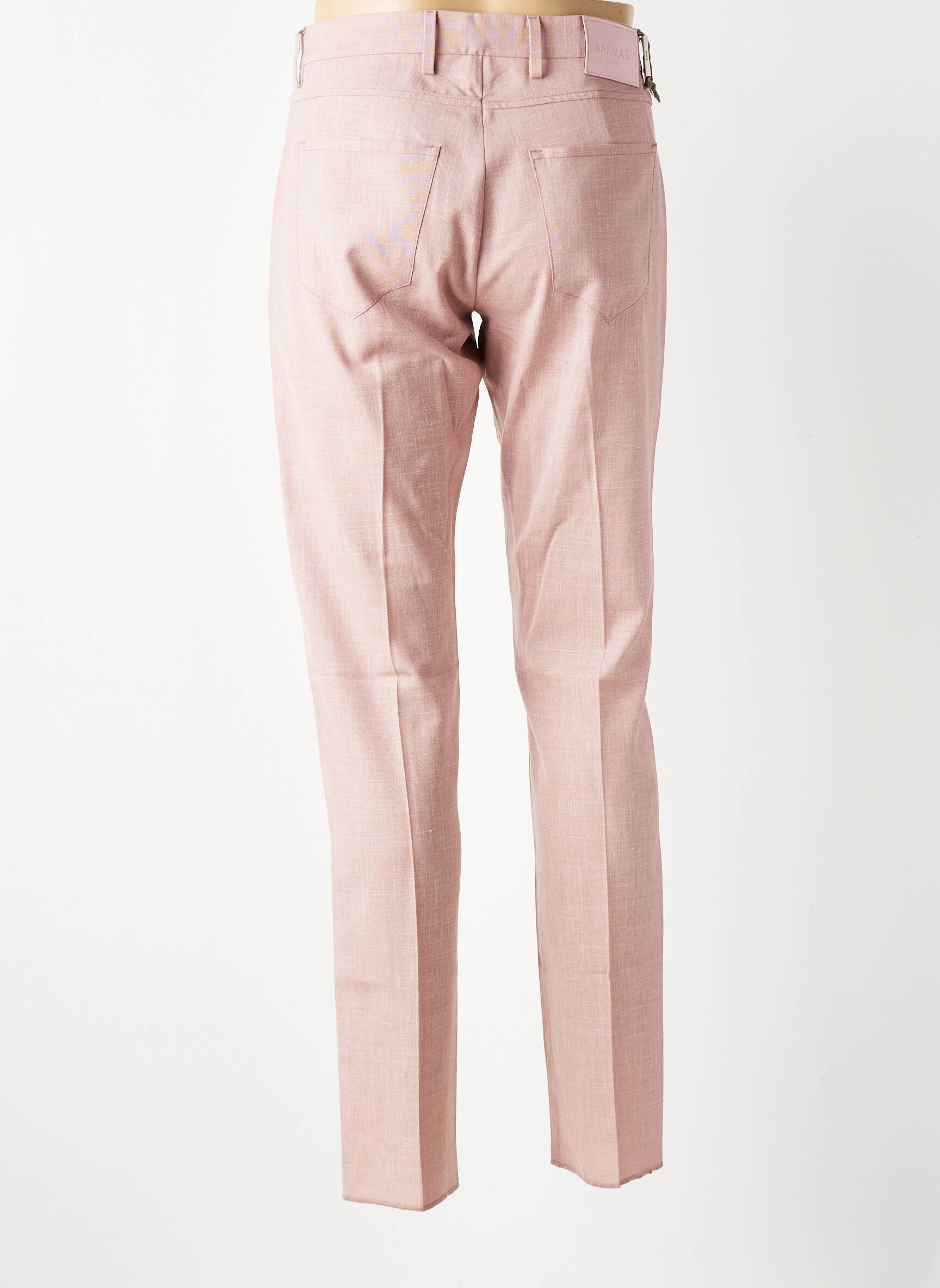 Pantalon droit poches rose BARMAS homme