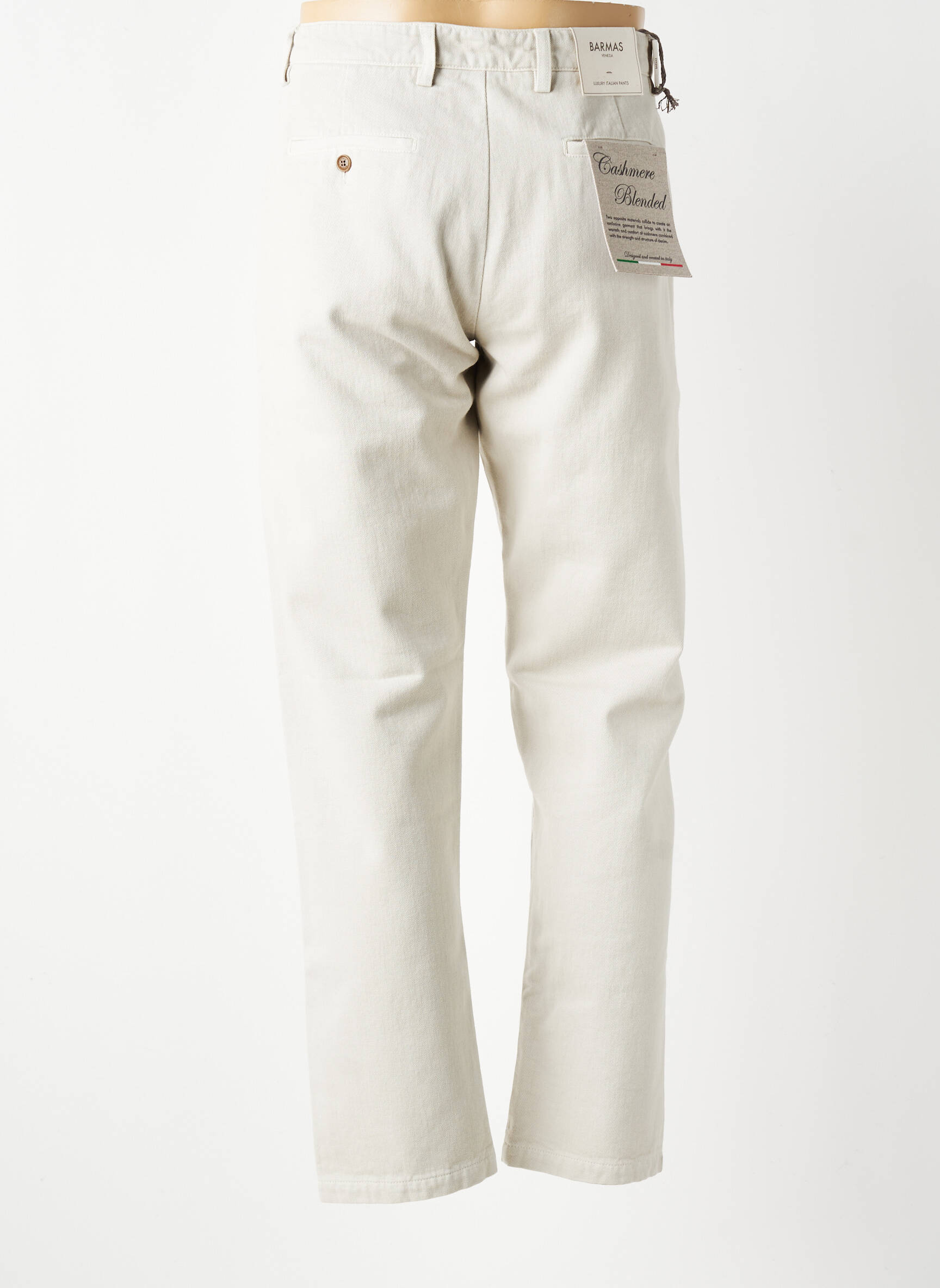 Pantalon droit poches beige BARMAS homme