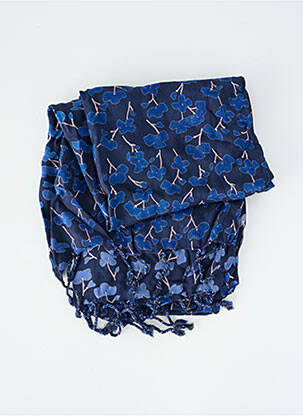 Foulard tissage popeline bleu THE BLUE TURBAN femme