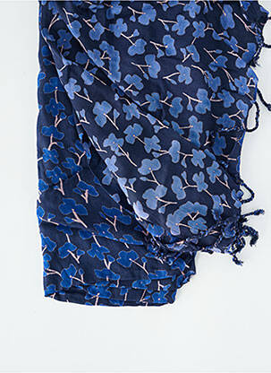 Foulard tissage popeline bleu THE BLUE TURBAN femme