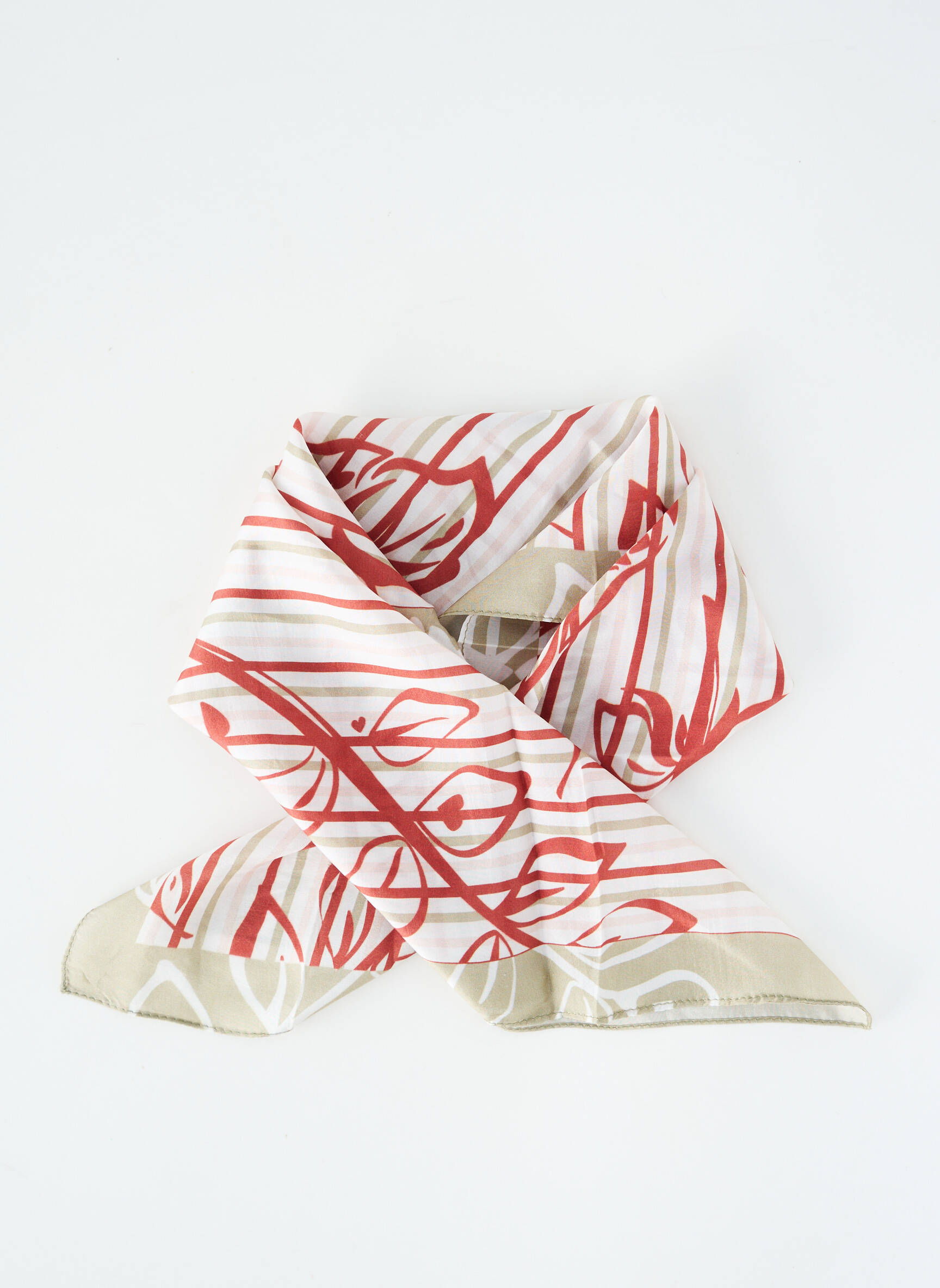 Foulard effet matière satinée beige SAINT JAMES femme