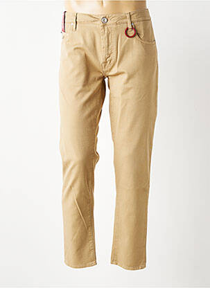 Jeans coupe slim fermeture boutonnée sur le devant taille normale beige TRAMAROSSA homme