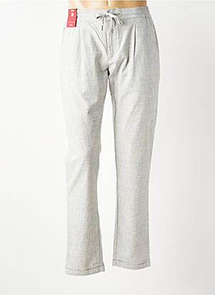 Pantalon chino fermeture zippée sous rabat avec crochet taille normale gris TRAMAROSSA homme