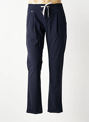 Pantalon chino fermeture zippée sous rabat avec crochet taille normale bleu TRAMAROSSA homme