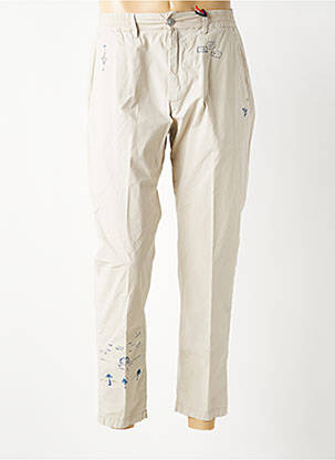 Pantalon chino tissage popeline taille normale beige BOB homme