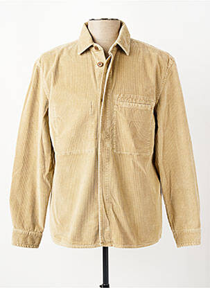 Chemise manches longues coupe droite beige BARMAS homme