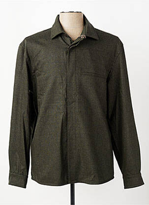 Chemise manches longues coupe cintrée vert BARMAS homme