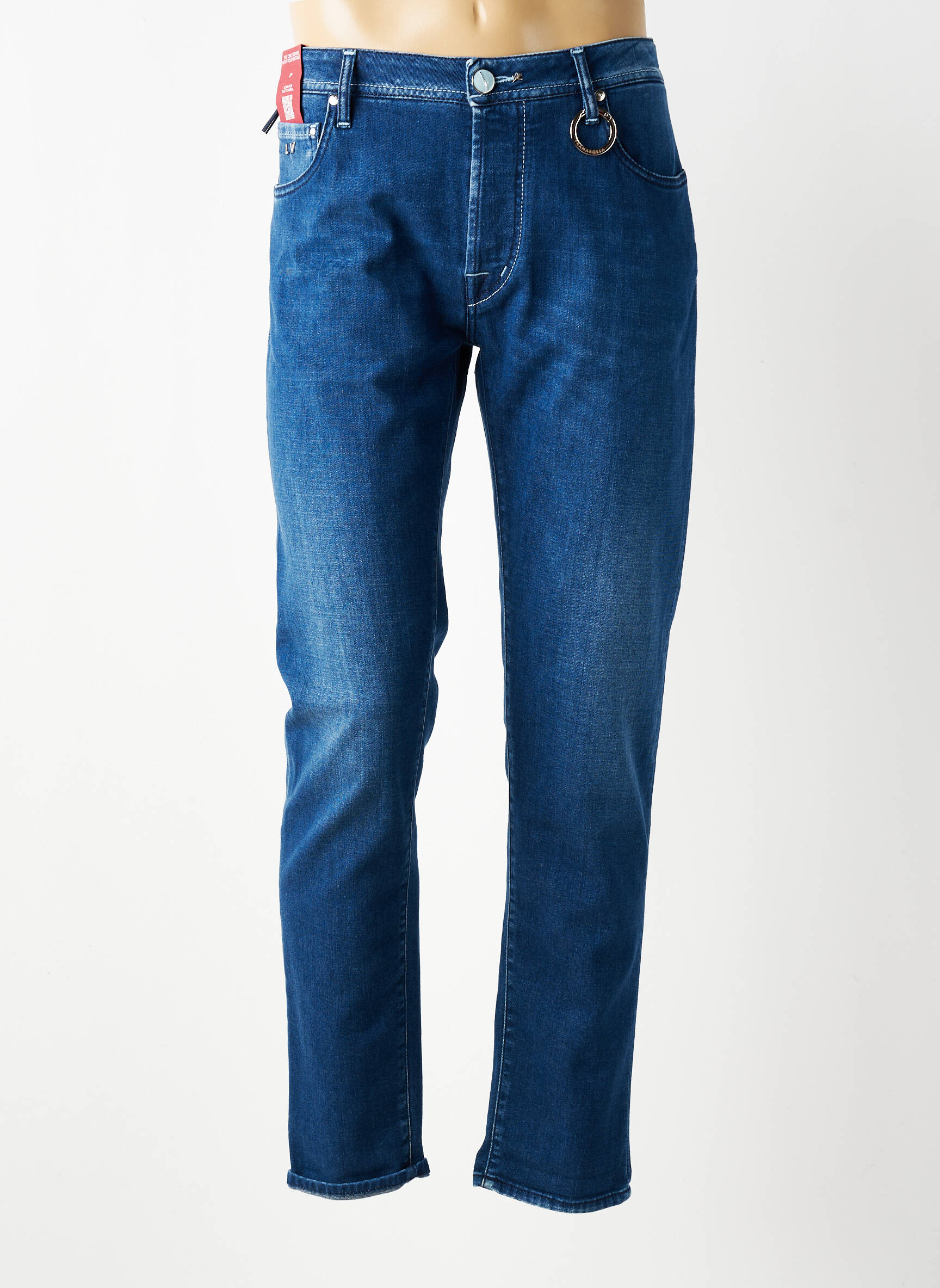 Jeans coupe slim fermeture boutonnée sur le devant taille normale bleu TRAMAROSSA homme