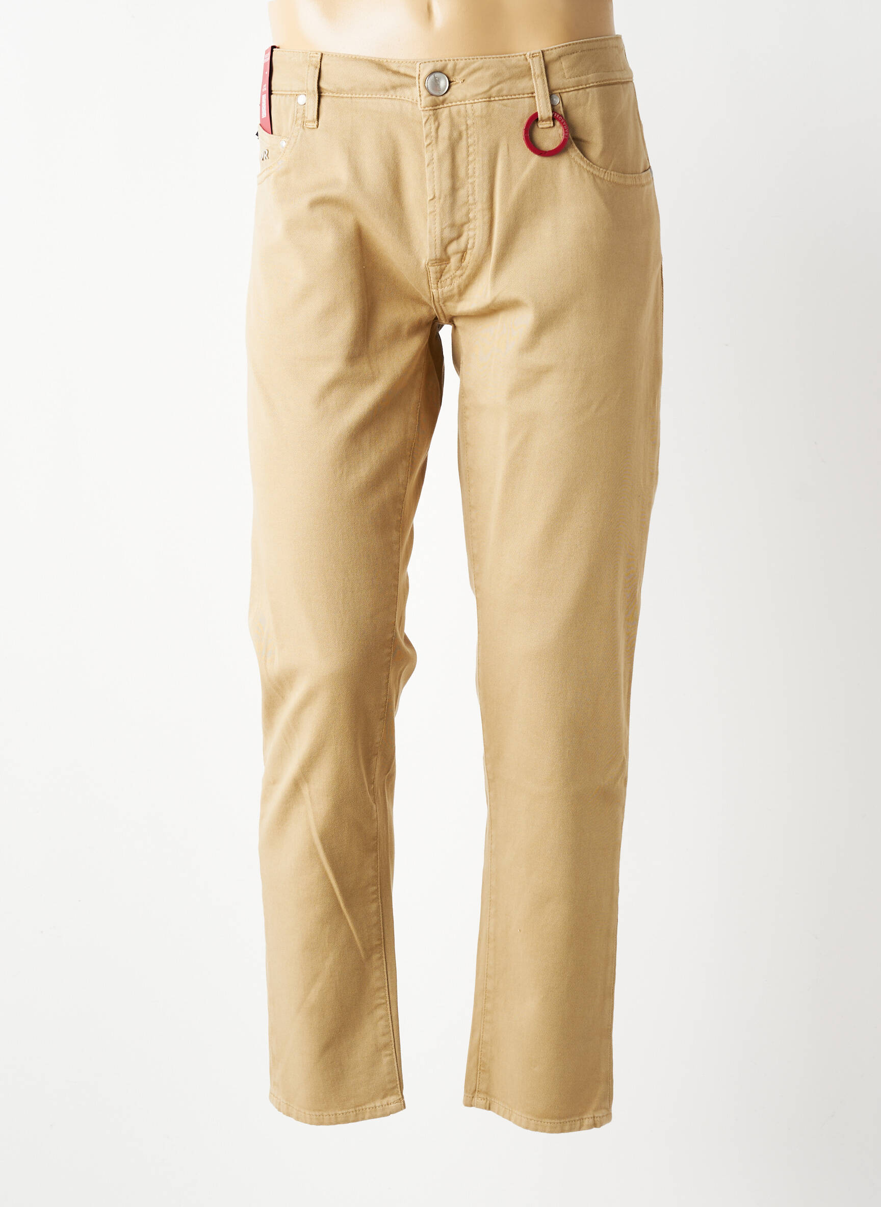 Jeans coupe slim fermeture boutonnée sur le devant taille normale beige TRAMAROSSA homme