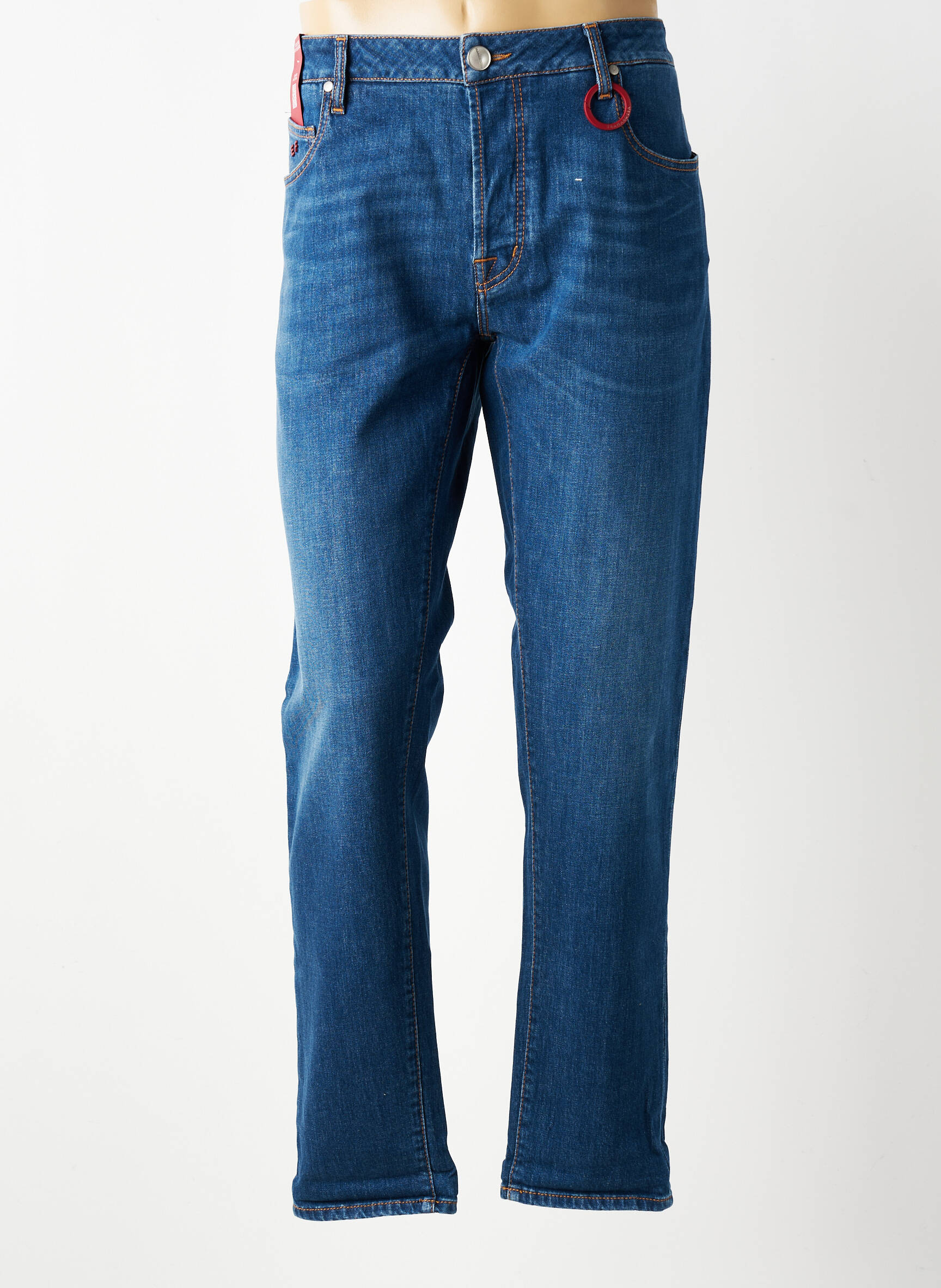 Jeans coupe slim fermeture boutonnée sur le devant taille normale bleu TRAMAROSSA homme