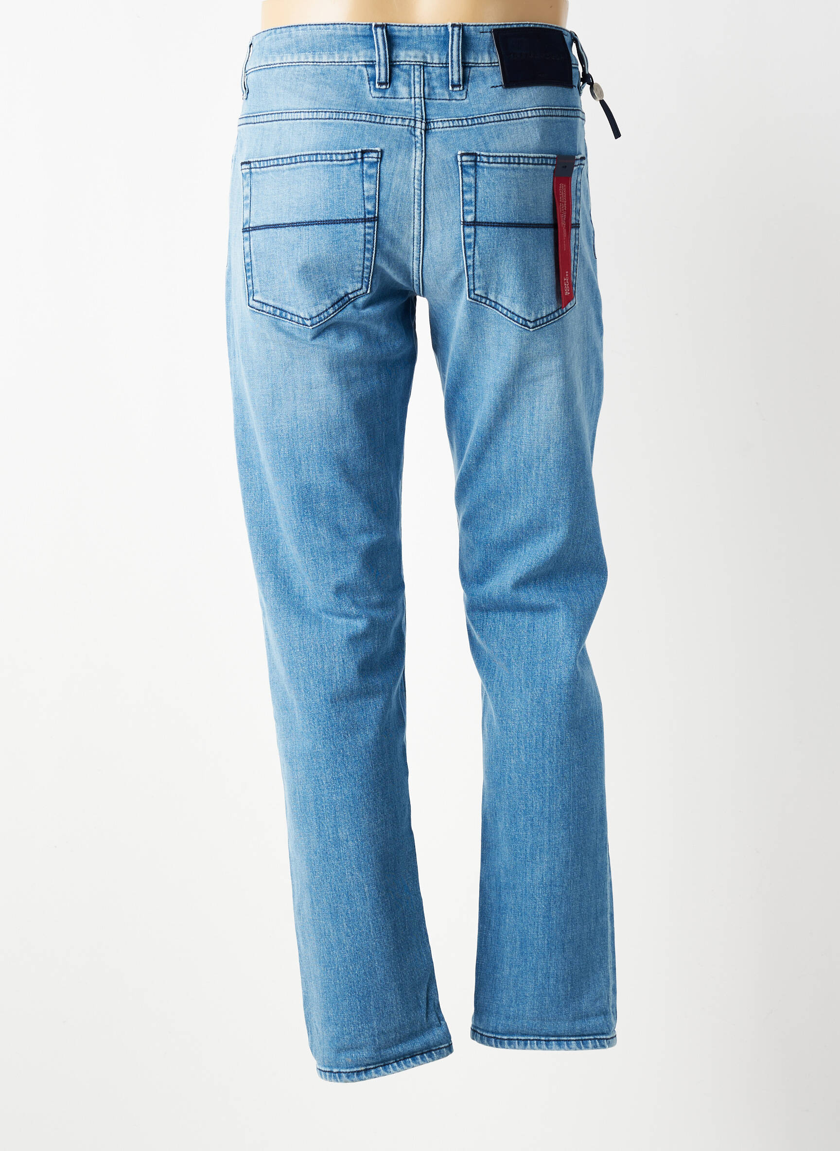 Jeans coupe slim fermeture boutonnée sur le devant taille normale bleu clair TRAMAROSSA homme