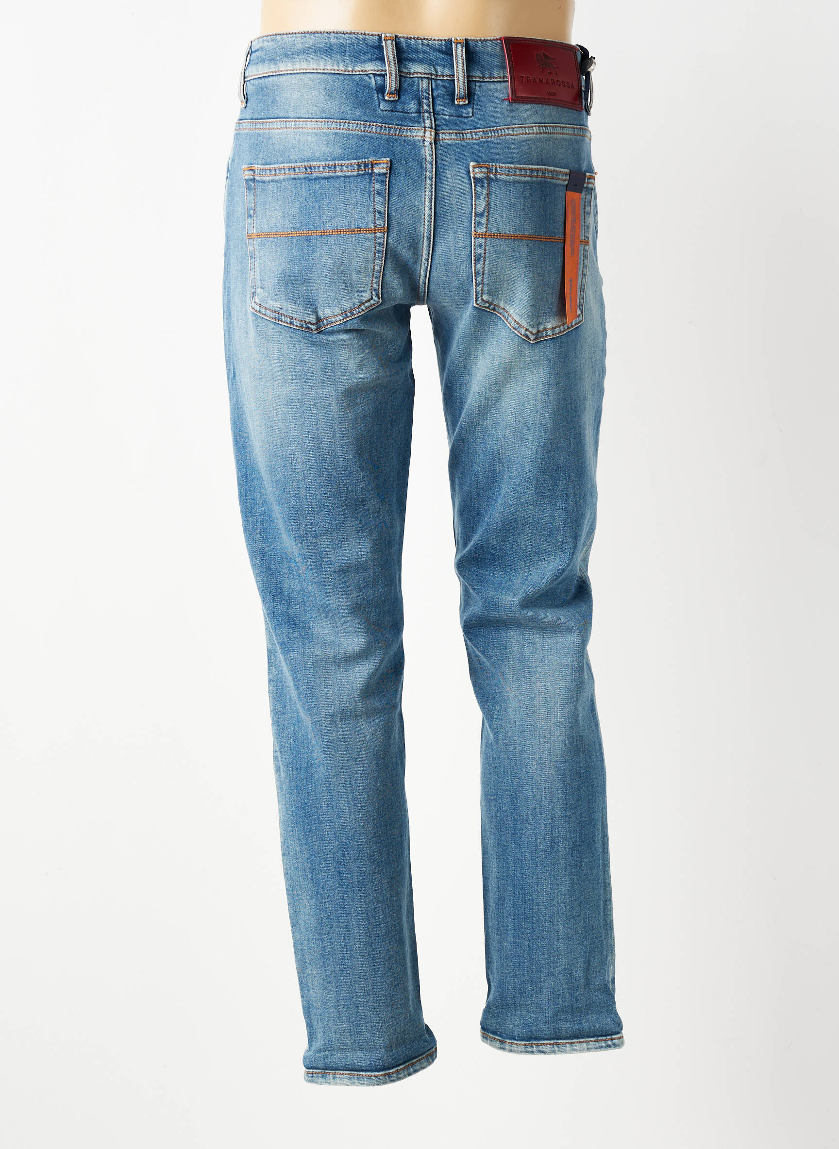 Jeans coupe slim fermeture boutonnée sur le devant taille normale bleu TRAMAROSSA homme