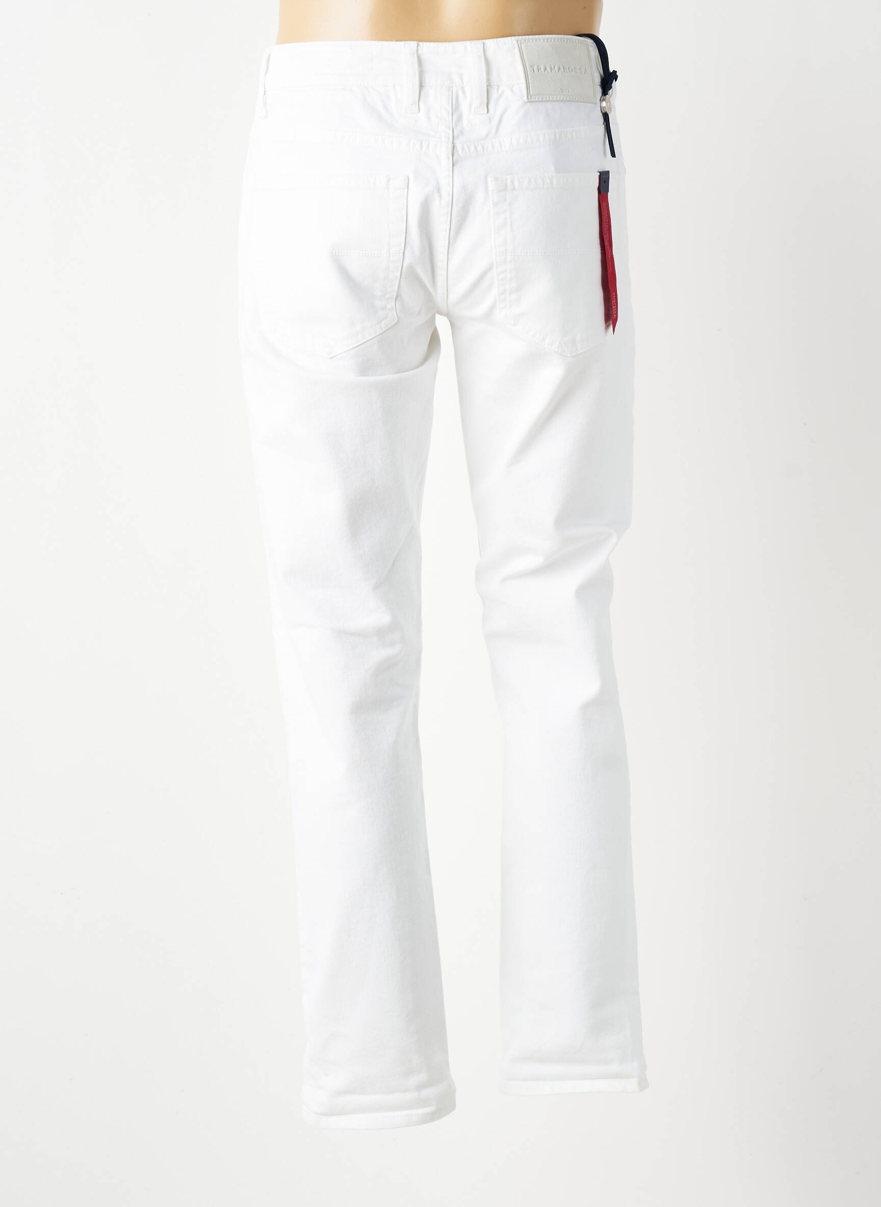 Jeans coupe slim fermeture boutonnée sur le devant taille normale blanc TRAMAROSSA homme