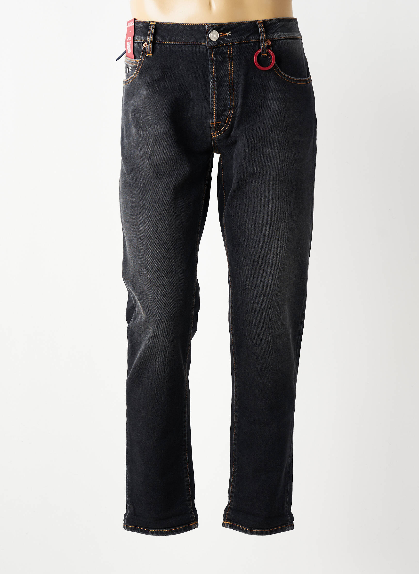Jeans coupe slim fermeture boutonnée sur le devant taille normale noir TRAMAROSSA homme