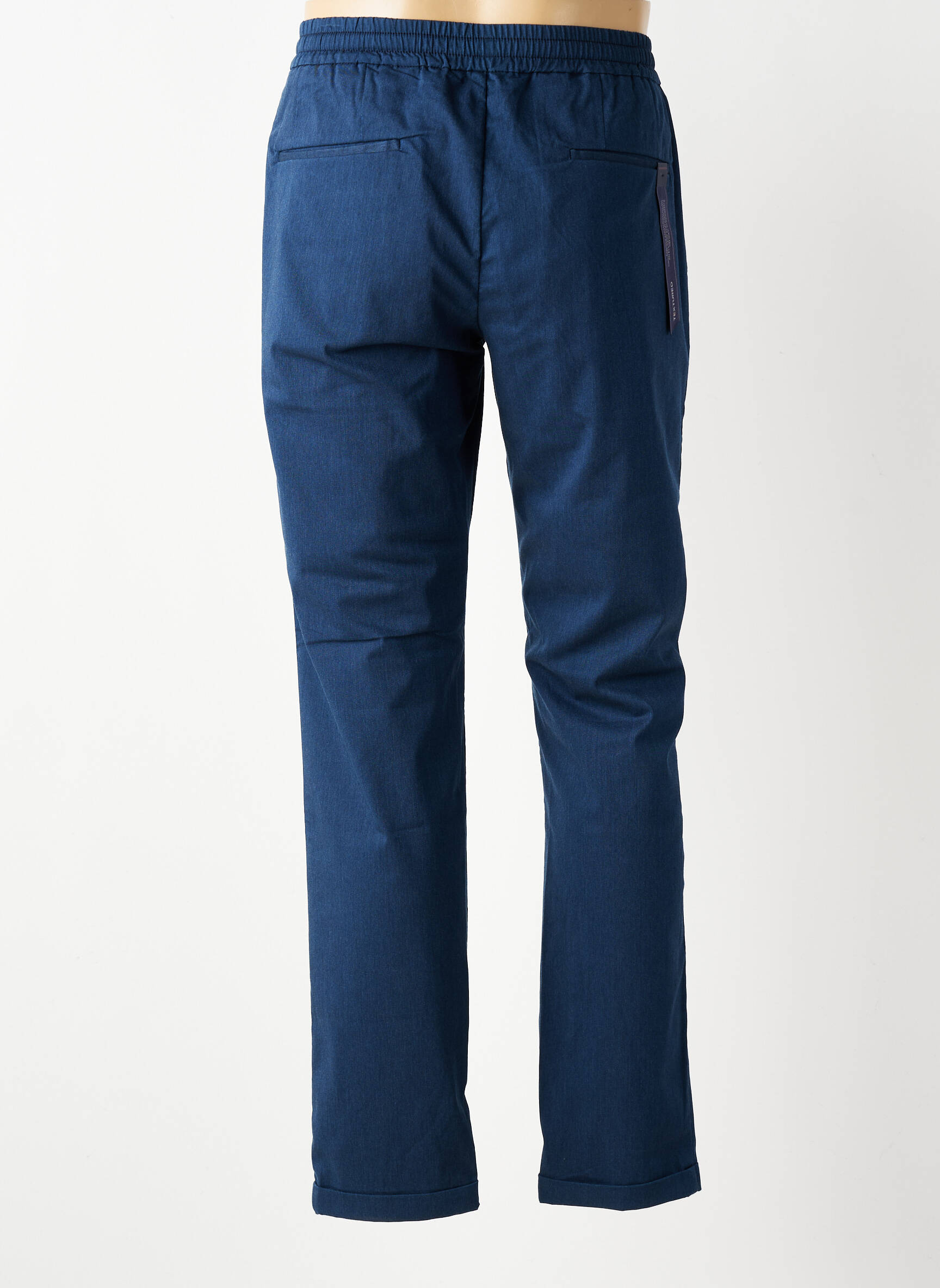 Pantalon chino fermeture zippée sous rabat avec crochet taille normale bleu TRAMAROSSA homme