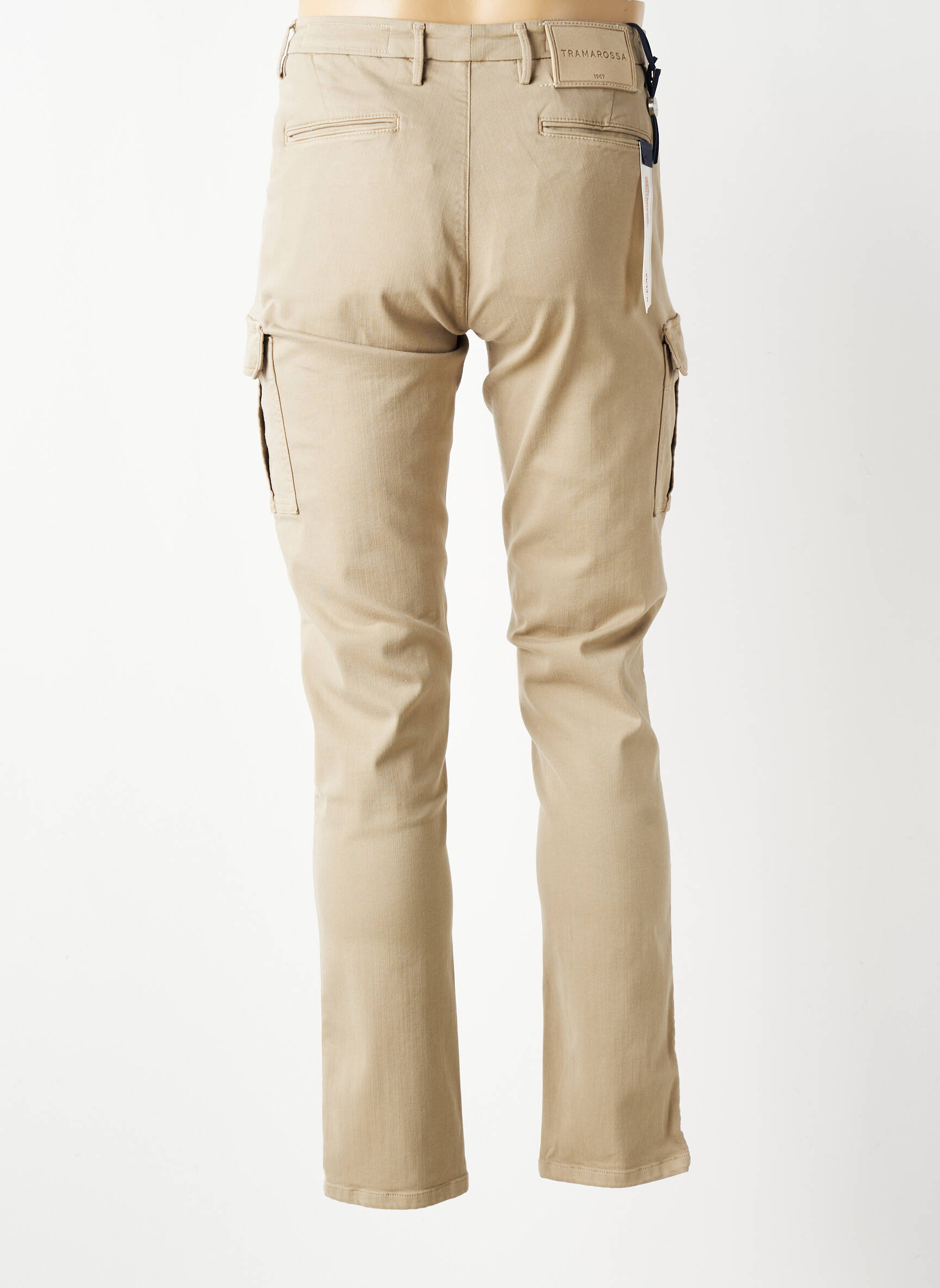 Pantalon cargo slim taille normale beige TRAMAROSSA homme