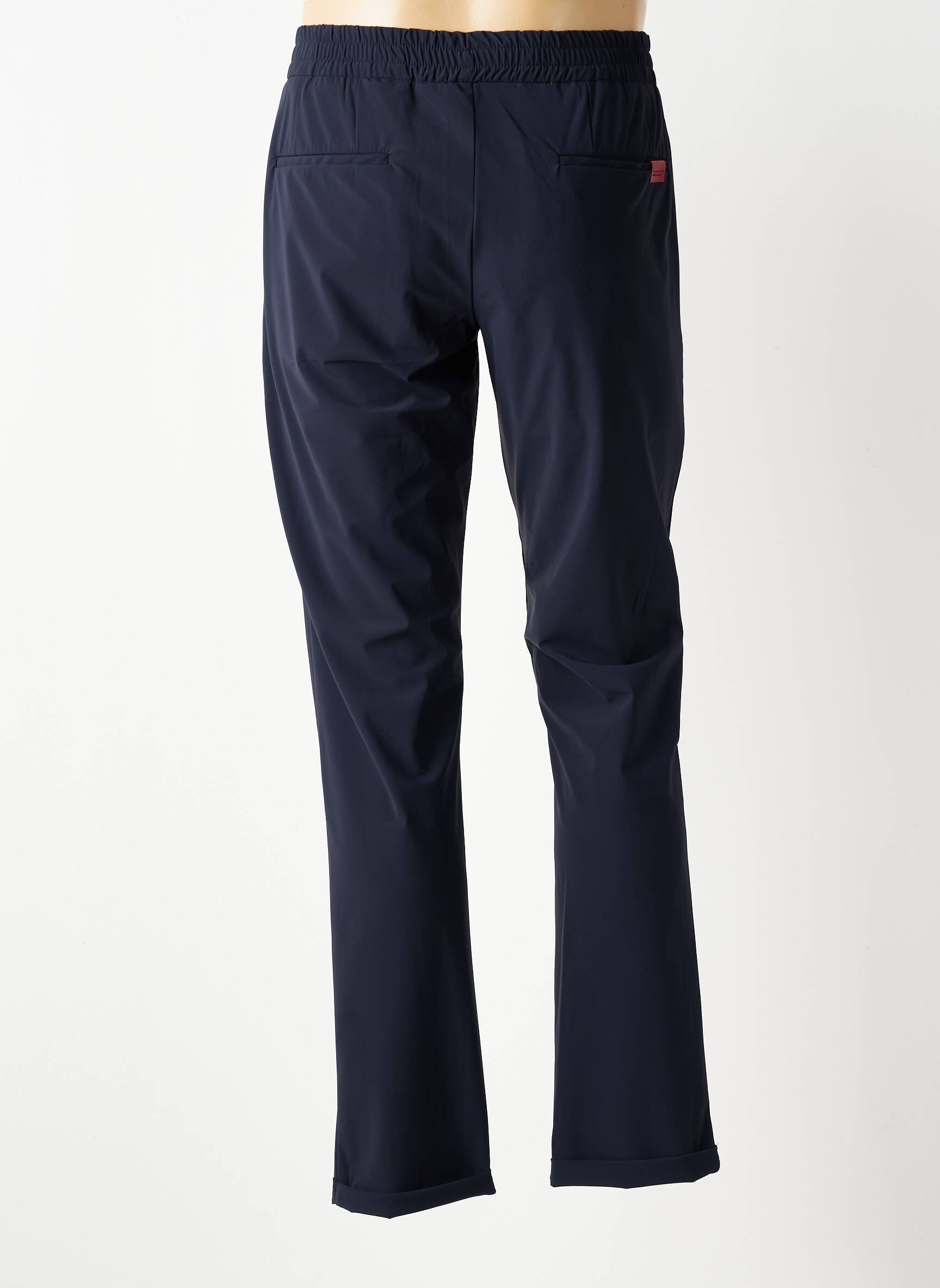 Pantalon chino fermeture zippée sous rabat avec crochet taille normale bleu TRAMAROSSA homme