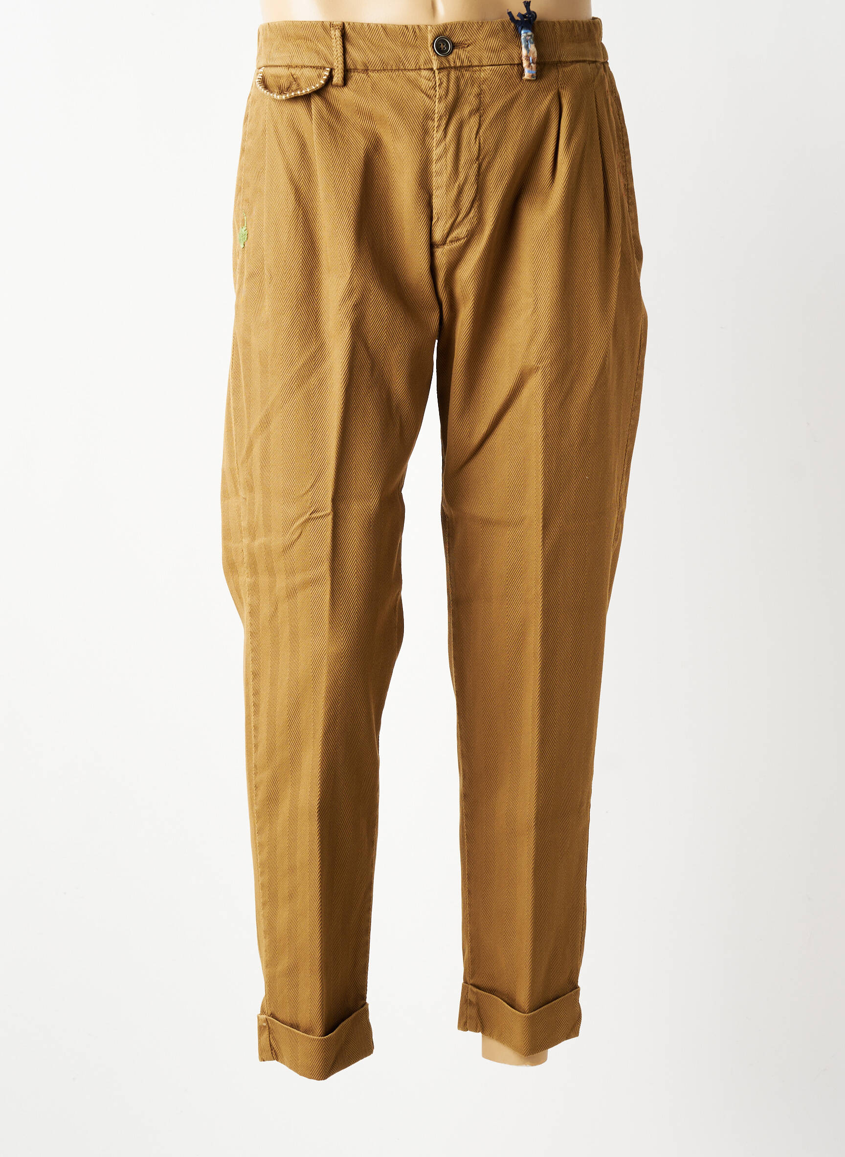Pantalon chino poches taille normale marron BOB homme