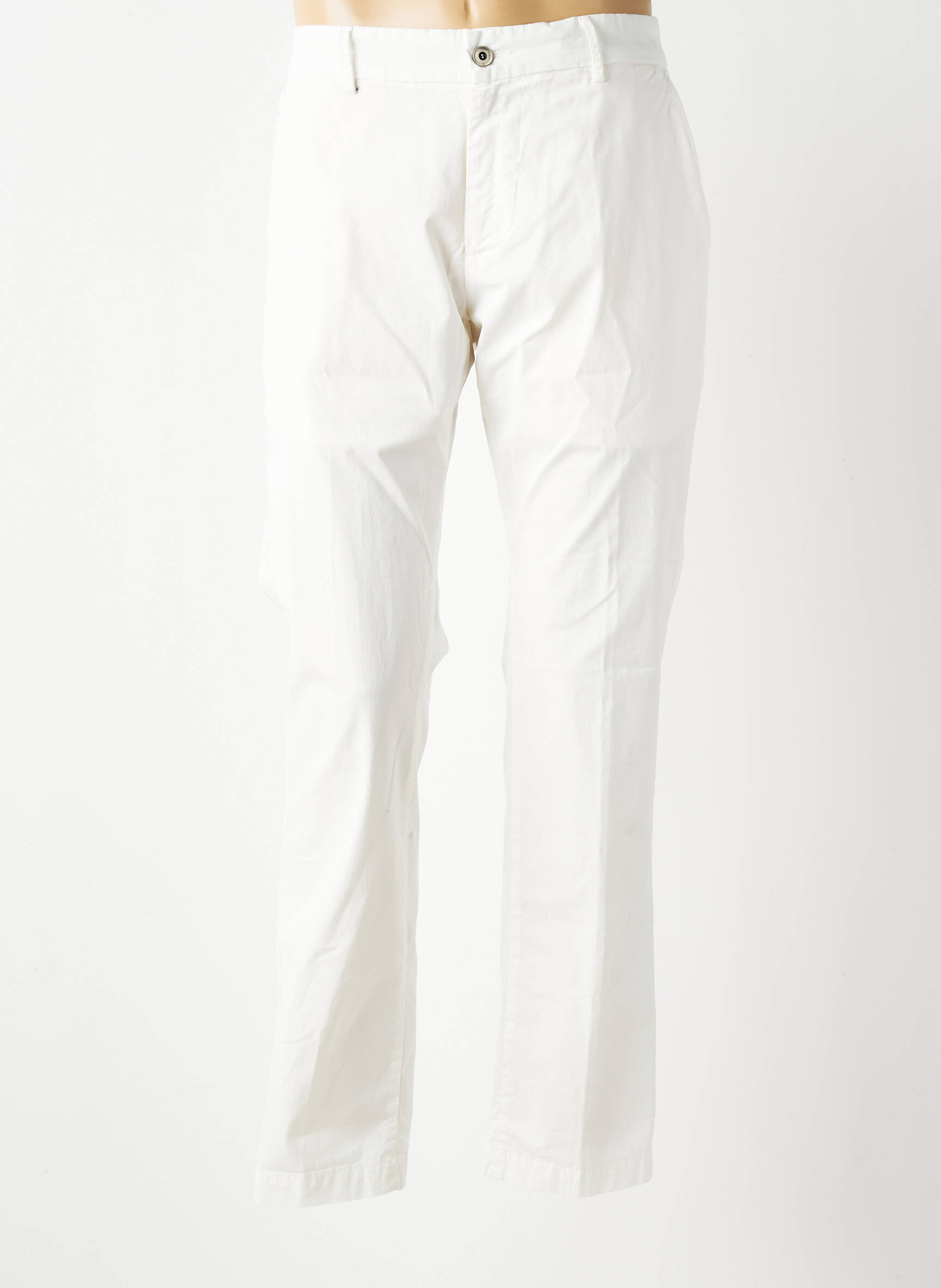 Pantalon chino stretch taille normale blanc BOB homme