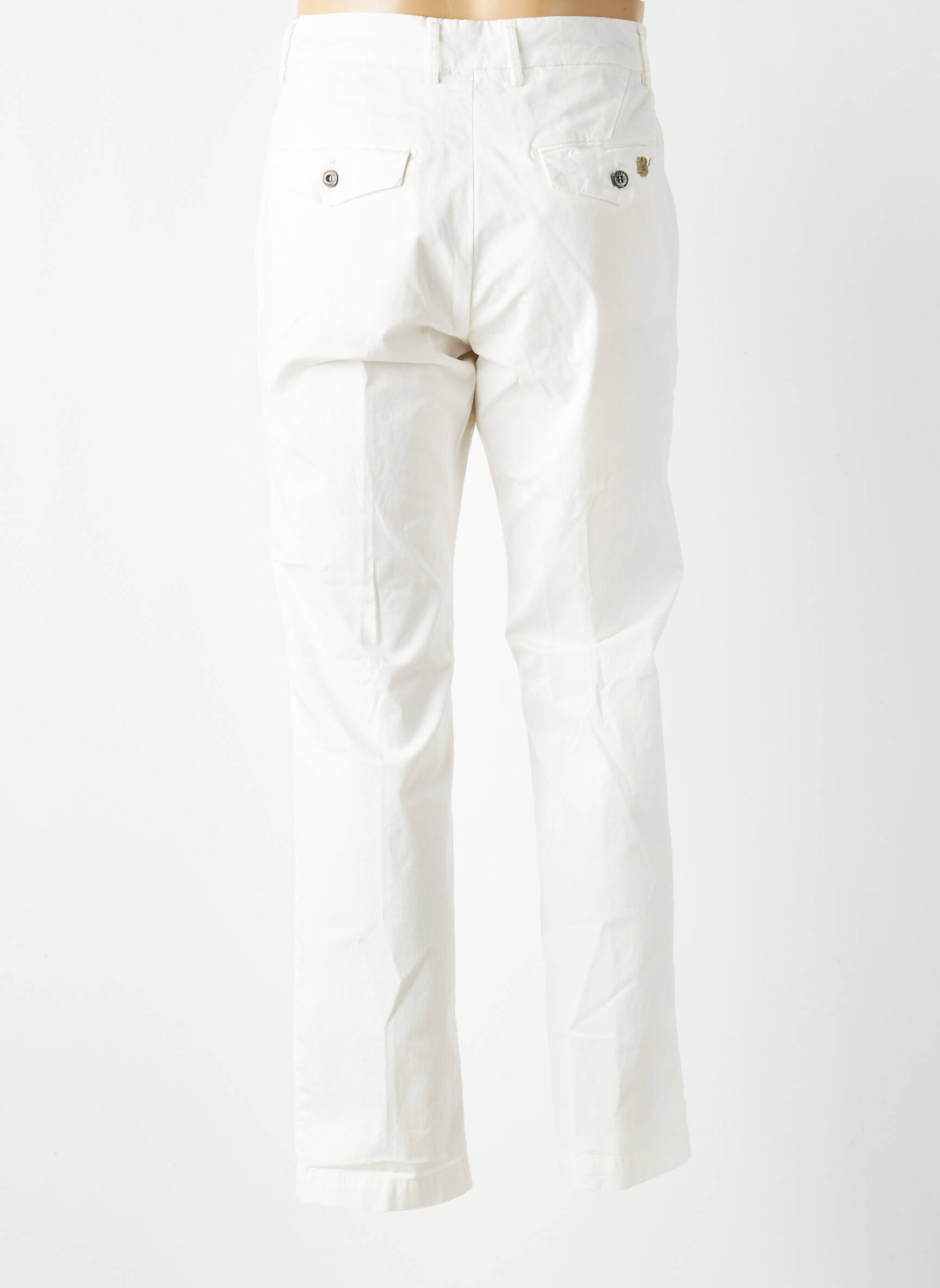 Pantalon chino stretch taille normale blanc BOB homme
