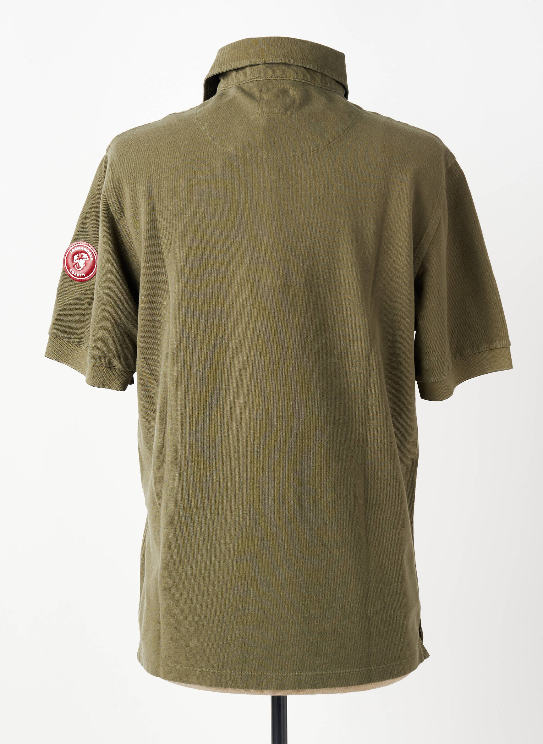 Polo stretch manches courtes vert TRAMAROSSA homme
