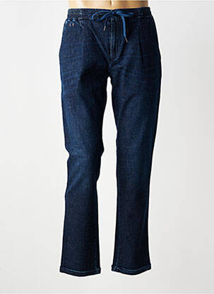 Pantalon chino fermeture zippée sous rabat avec crochet taille normale bleu TRAMAROSSA homme