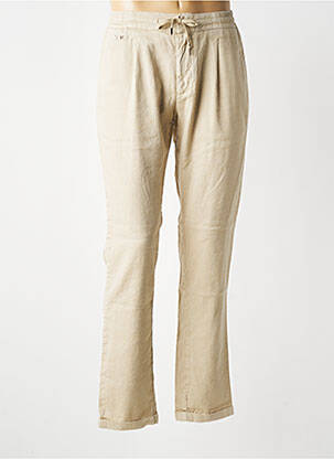 Pantalon chino fermeture zippée sous rabat avec crochet taille normale beige TRAMAROSSA homme