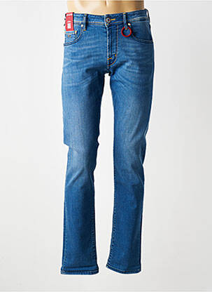Jeans coupe slim stretch taille normale bleu TRAC homme