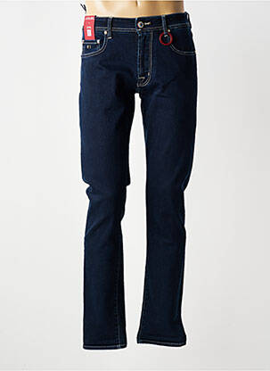 Jeans coupe slim stretch taille normale bleu fonce TRAC homme