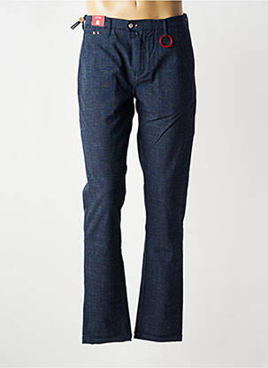 Pantalon chino imprimé imprimé prince de galle taille normale bleu TRAMAROSSA homme
