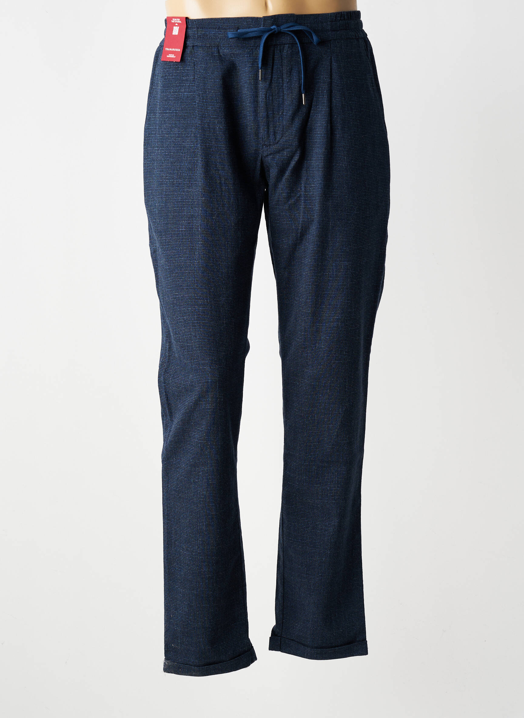 Pantalon chino tissage chiné taille normale bleu TRAMAROSSA homme