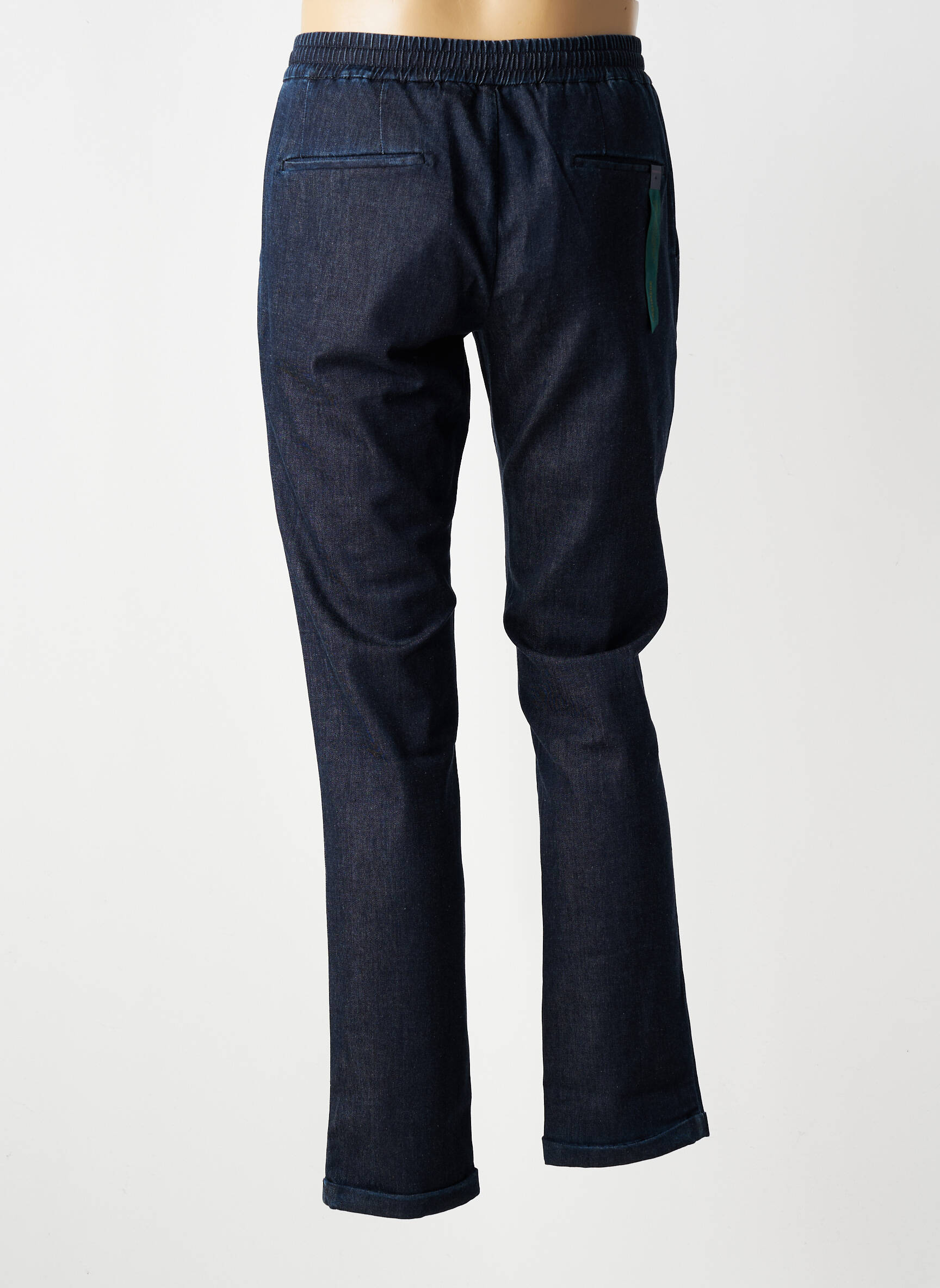 Pantalon chino fermeture zippée sous rabat avec crochet taille normale bleu TRAMAROSSA homme