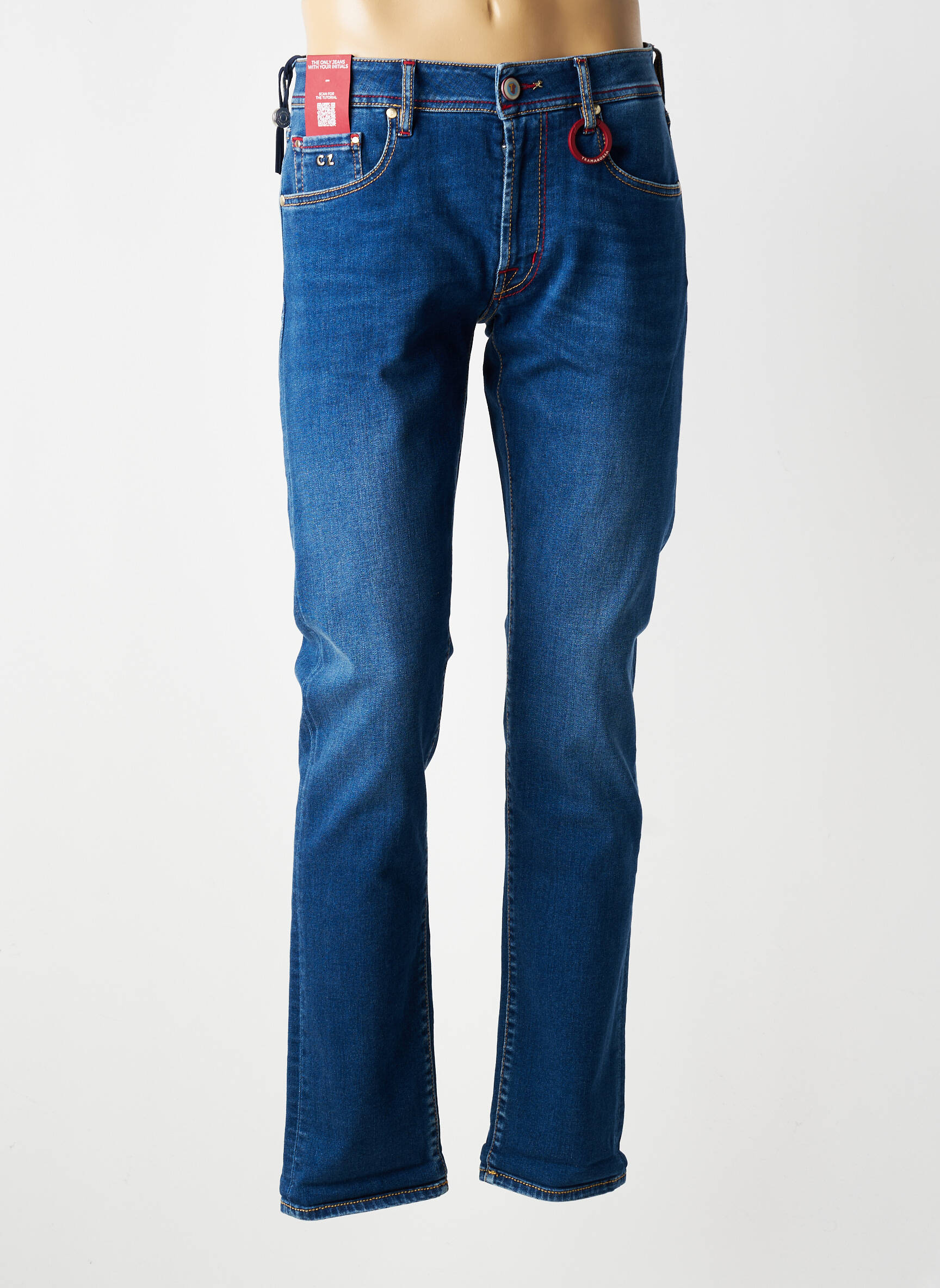 Jeans coupe slim stretch taille normale bleu TRAMAROSSA homme