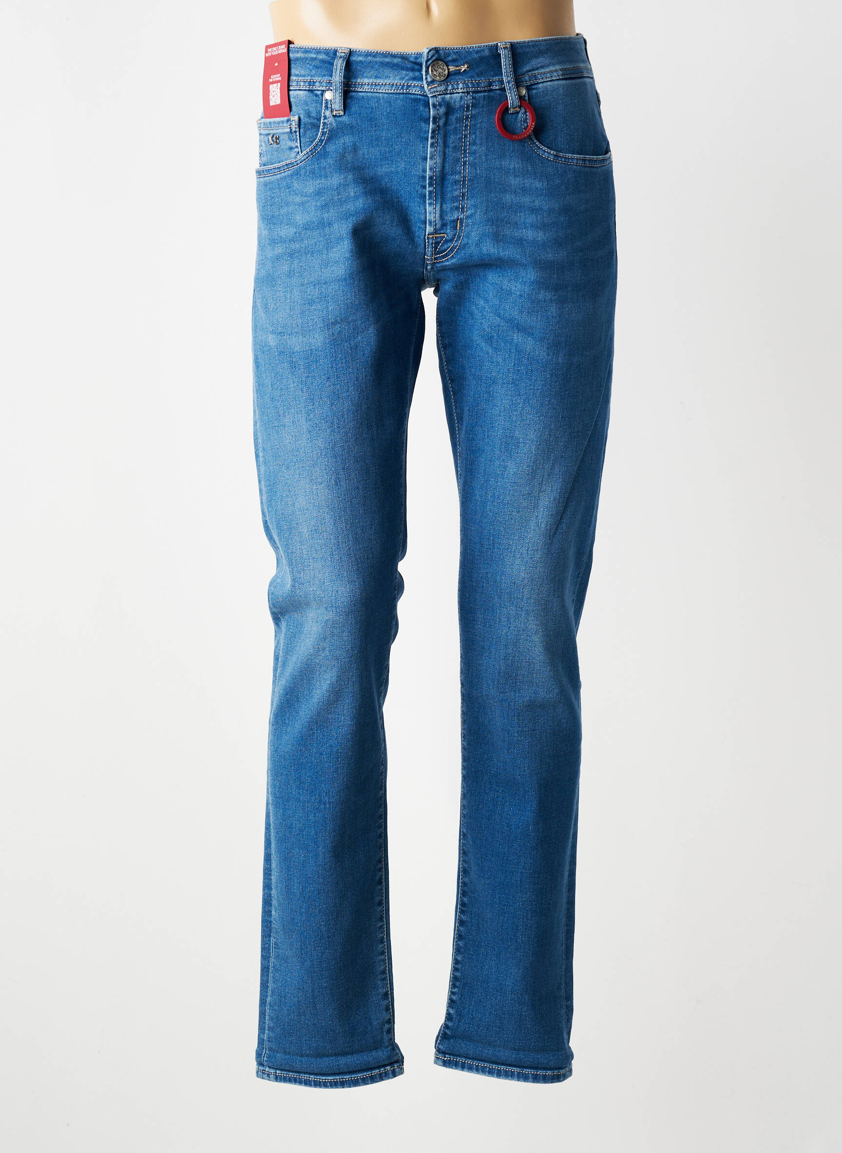 Jeans coupe slim stretch taille normale bleu TRAMAROSSA homme