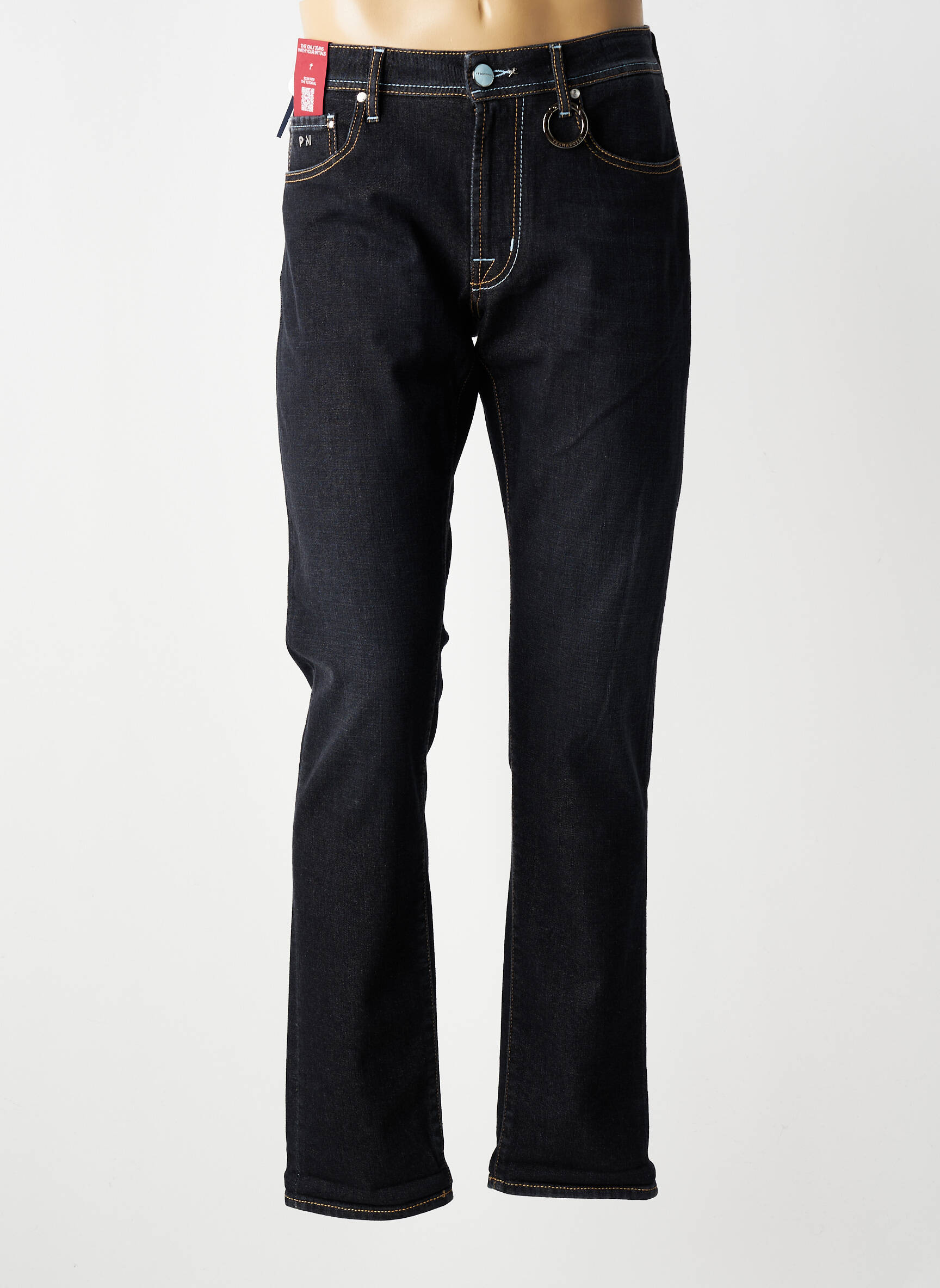 Jeans coupe slim tissage brut taille normale noir TRAMAROSSA homme