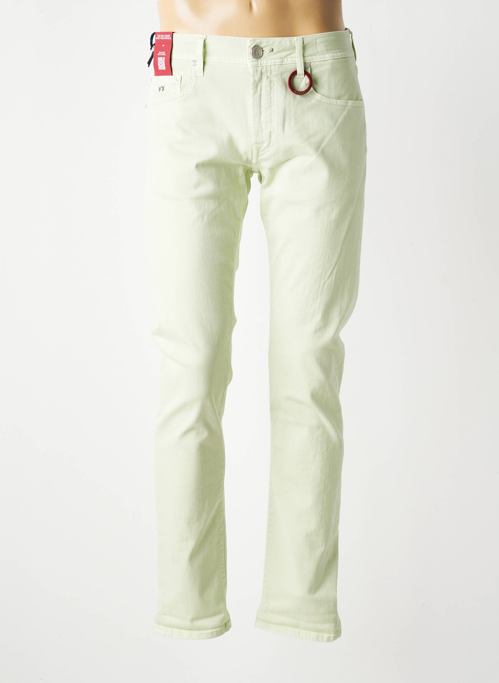 Jeans coupe slim stretch taille normale vert TRAMAROSSA homme