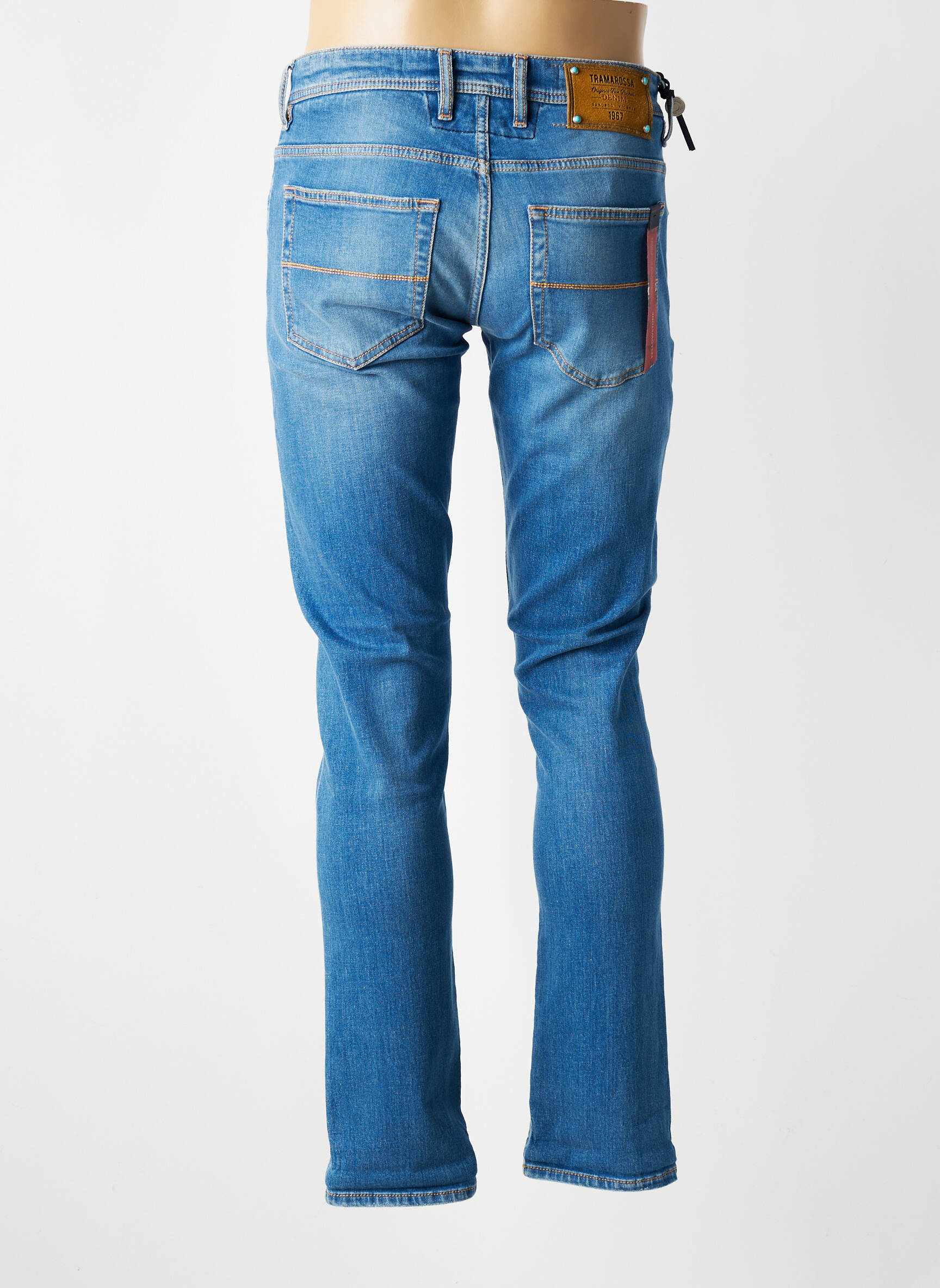 Jeans coupe slim fermeture boutonnée sur le devant taille normale bleu TRAMAROSSA homme