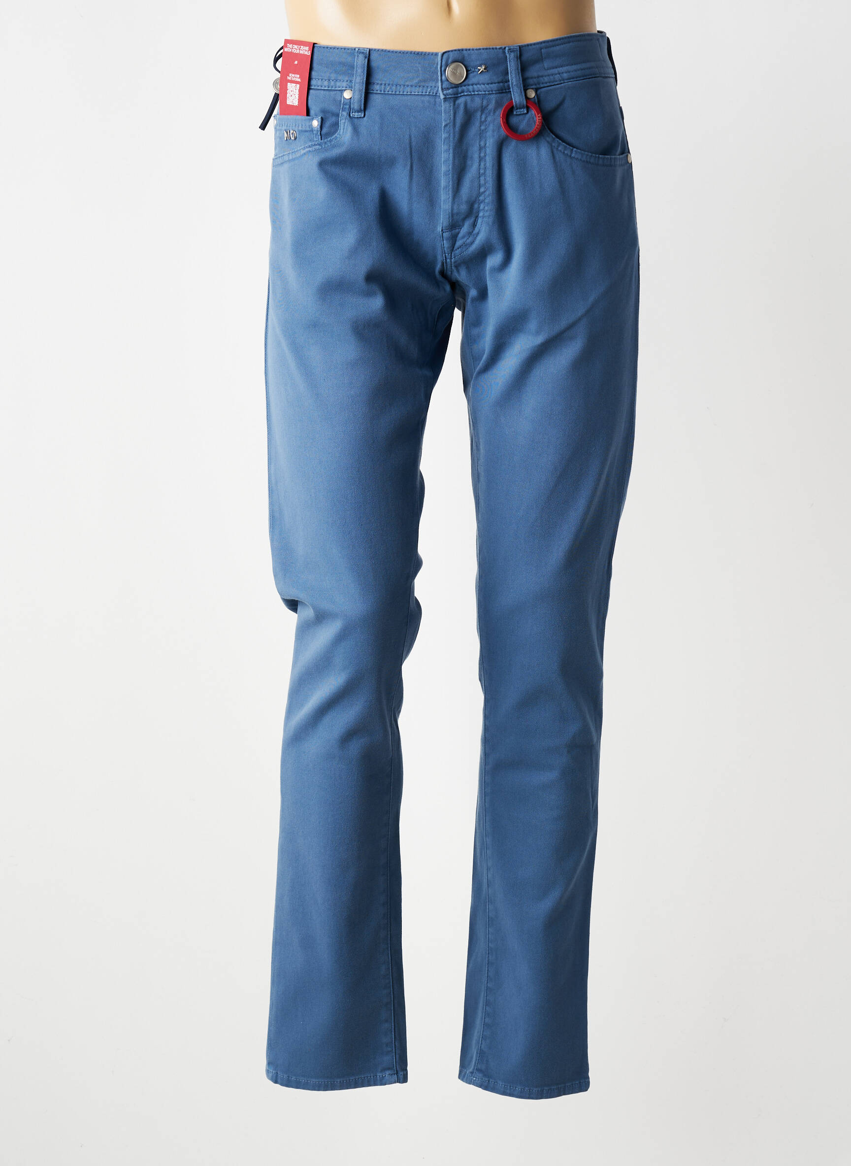 Jeans coupe slim fermeture boutonnée sur le devant taille normale bleu TRAMAROSSA homme