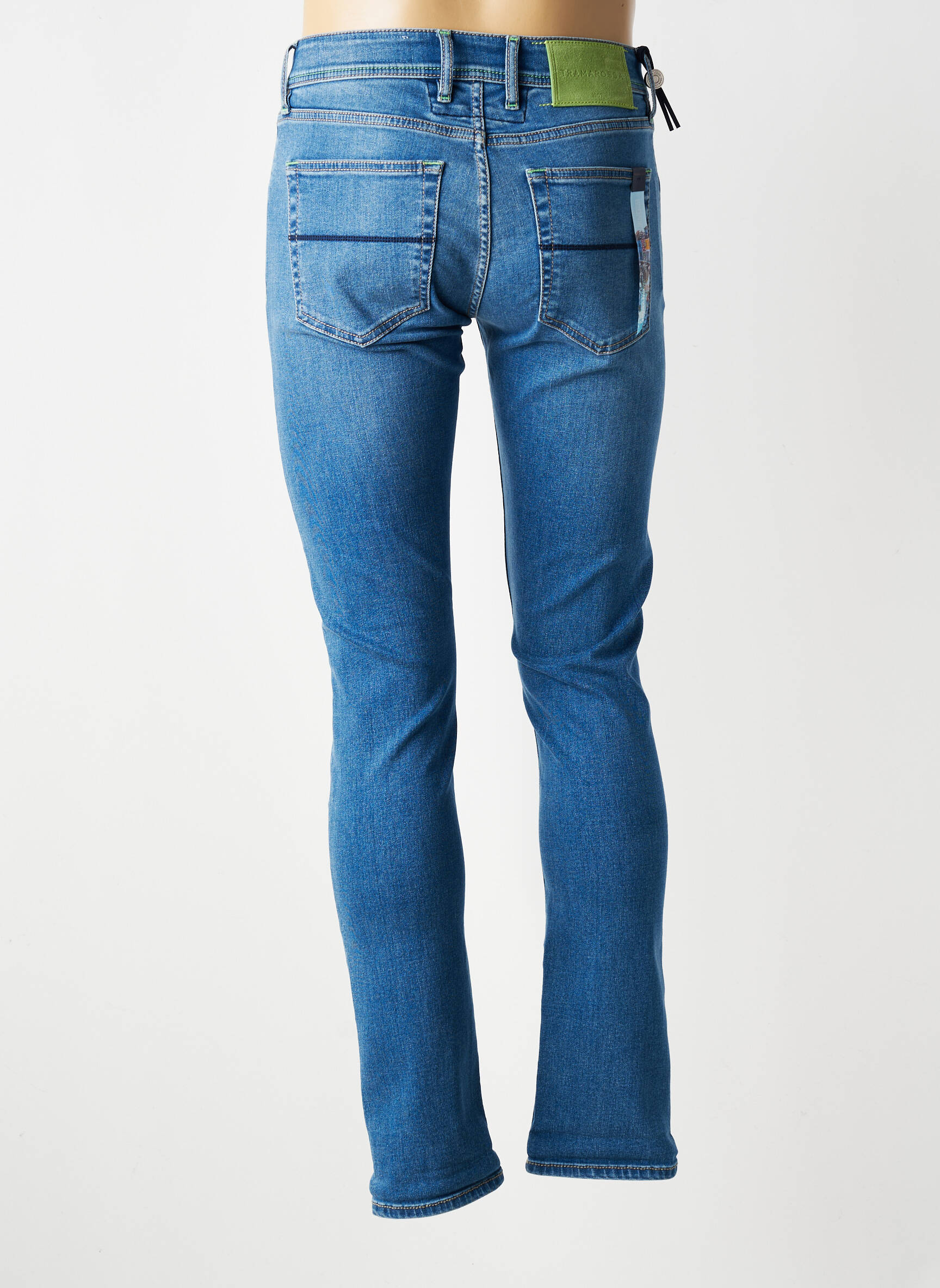 Jeans coupe slim fermeture boutonnée sur le devant taille normale bleu TRAMAROSSA homme