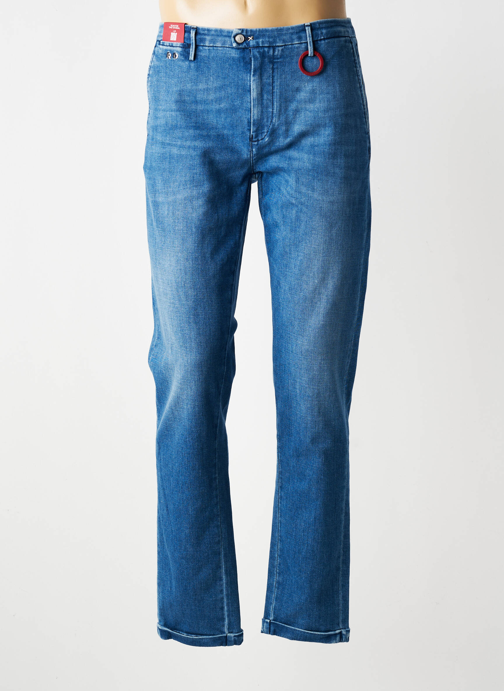 Jeans coupe droite stretch taille normale bleu TRAMAROSSA homme