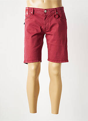 Bermuda coupe droite rouge TRAMAROSSA homme