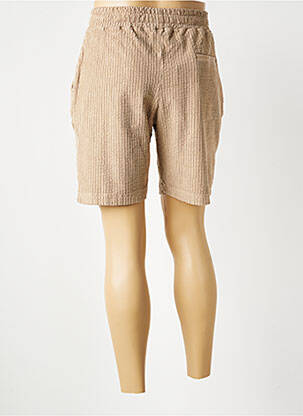 Bermuda taille élastique beige WOOL & CO homme
