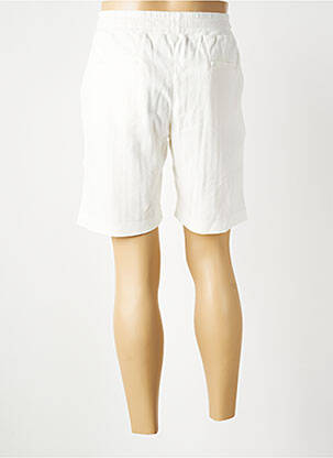 Bermuda taille élastique blanc WOOL & CO homme
