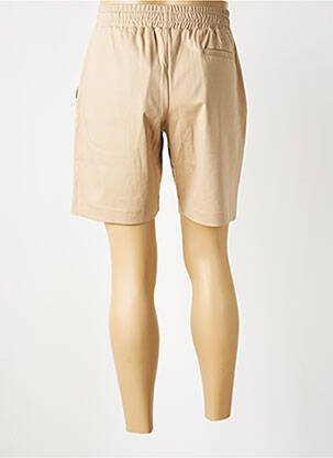 Bermuda taille élastique beige WOOL & CO homme