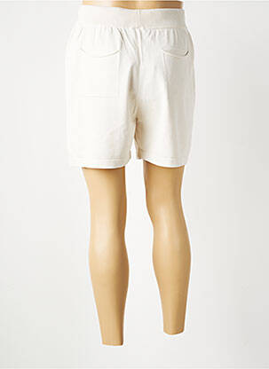Bermuda taille élastique blanc WOOL & CO homme