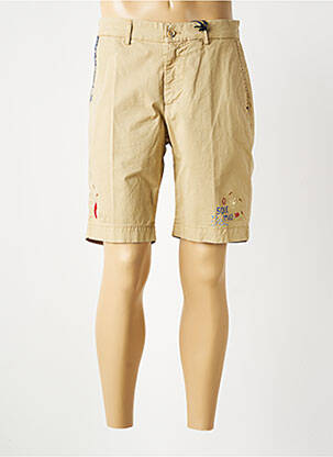Bermuda coupe droite beige BOB homme