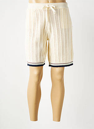 Bermuda taille élastique beige BOB homme