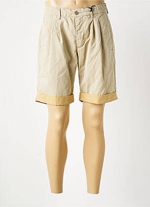Bermuda coupe droite beige BOB homme
