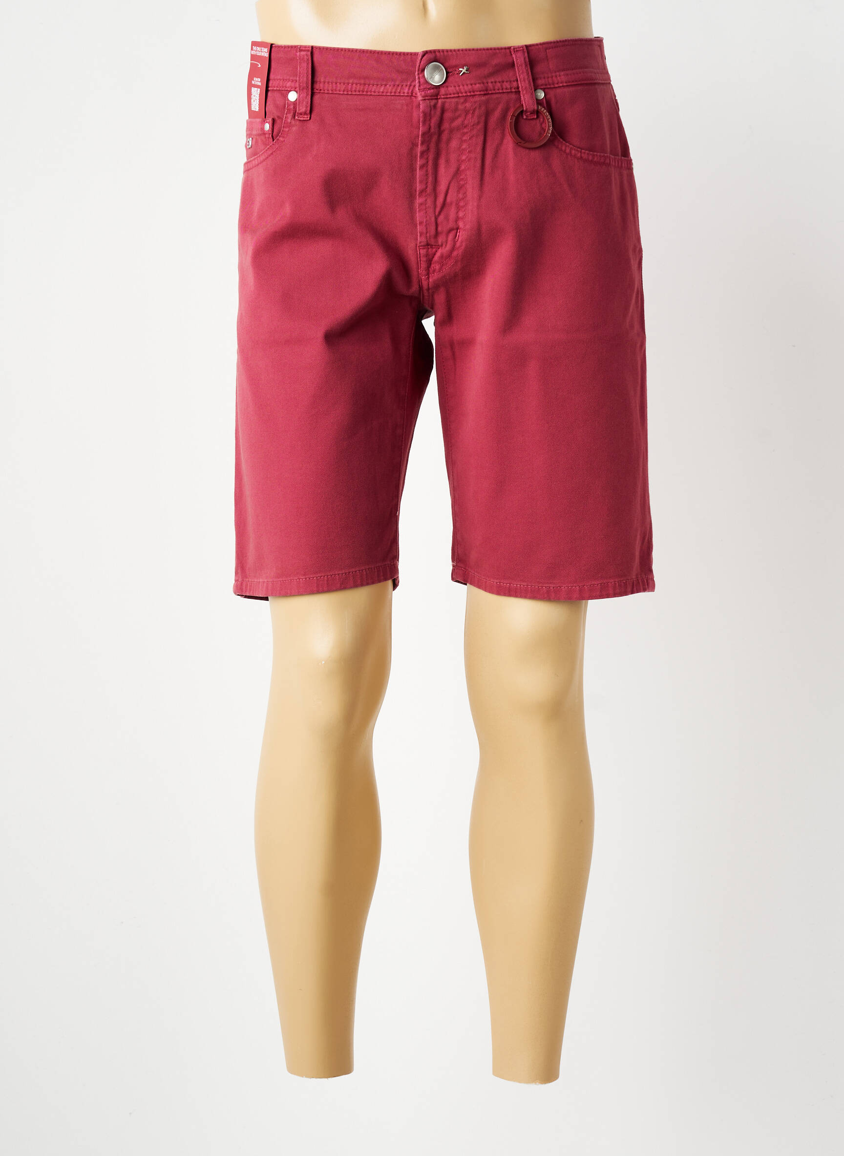 Bermuda coupe droite rouge TRAMAROSSA homme