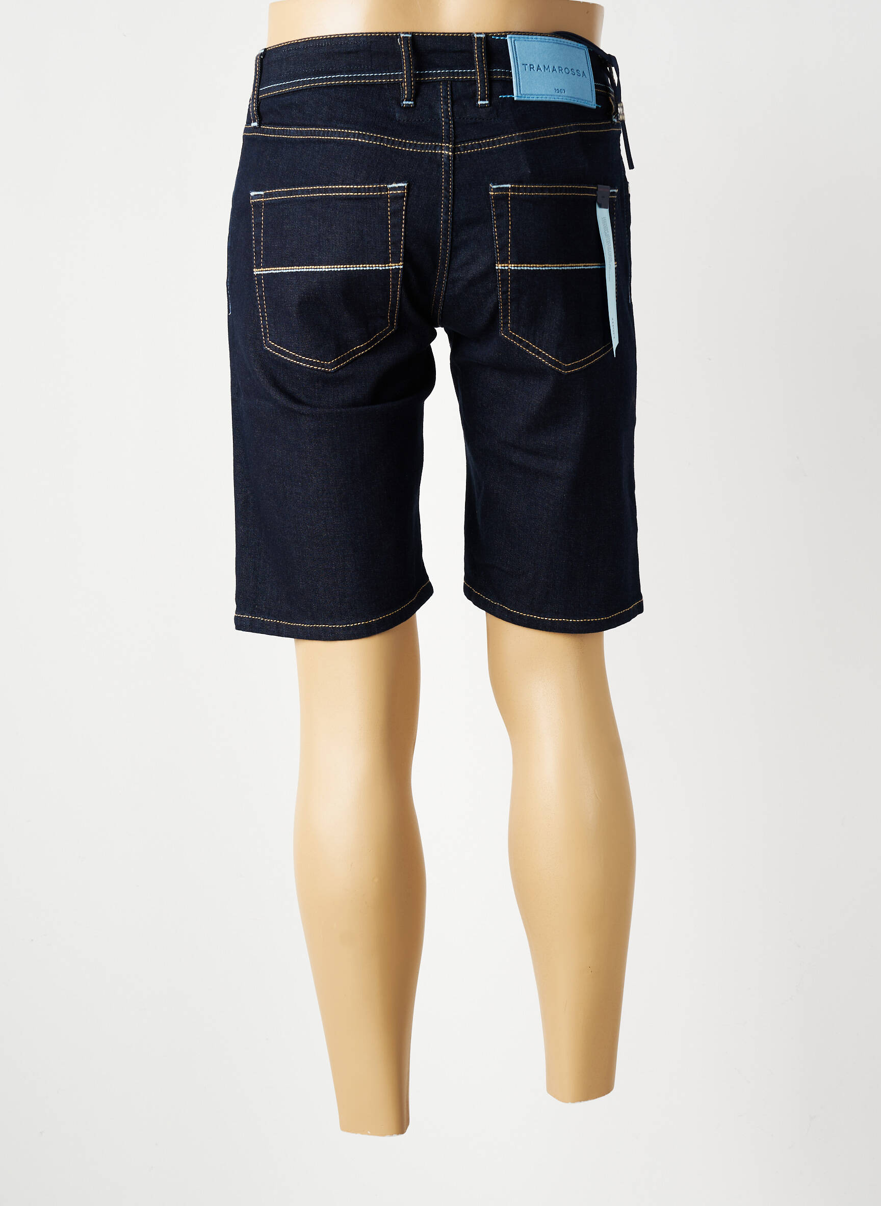 Bermuda tissage denim bleu TRAMAROSSA homme